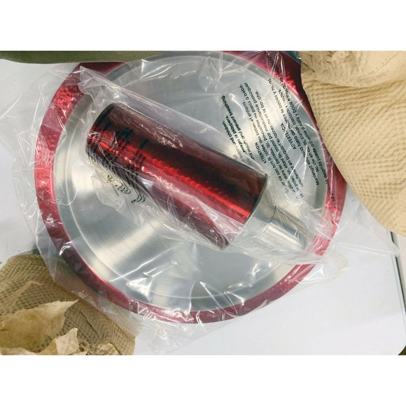 CAMBRIDGE Silversmiths Barware HAMMERED RED Metallic Set (3) NIB - Picture 3 of 9